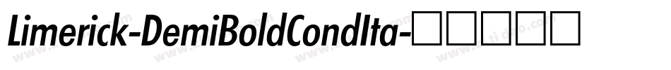 Limerick-DemiBoldCondIta字体转换