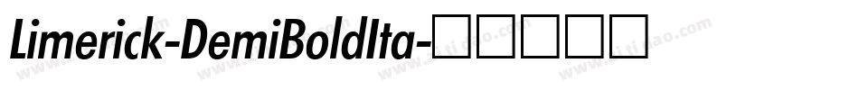 Limerick-DemiBoldIta字体转换