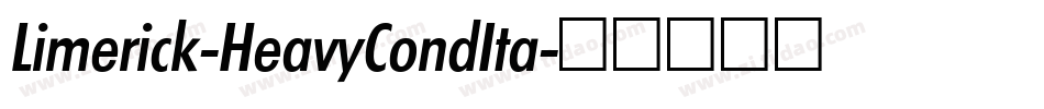 Limerick-HeavyCondIta字体转换