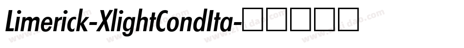 Limerick-XlightCondIta字体转换