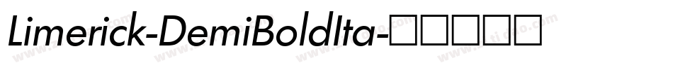 Limerick-DemiBoldIta字体转换