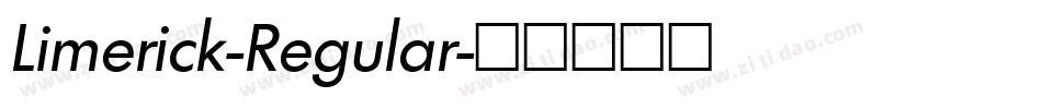 Limerick-Regular字体转换