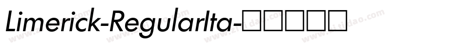 Limerick-RegularIta字体转换