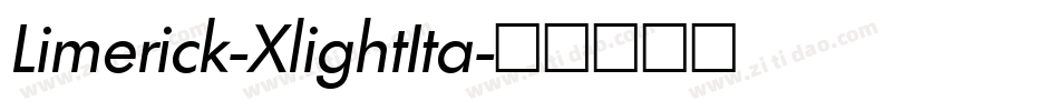 Limerick-XlightIta字体转换