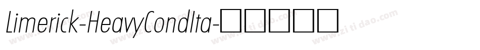 Limerick-HeavyCondIta字体转换