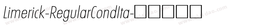 Limerick-RegularCondIta字体转换