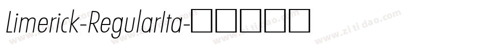 Limerick-RegularIta字体转换