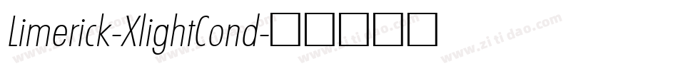 Limerick-XlightCond字体转换