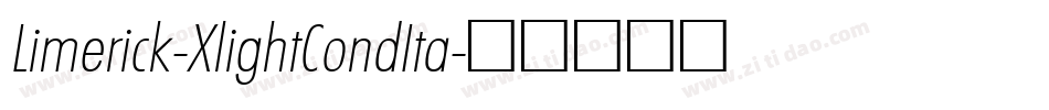 Limerick-XlightCondIta字体转换
