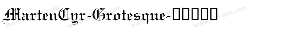 MartenCyr-Grotesque字体转换