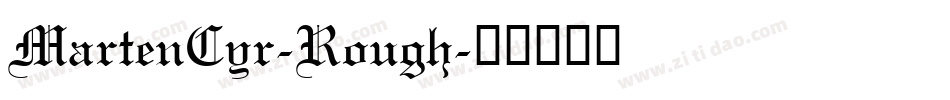 MartenCyr-Rough字体转换