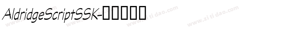 AldridgeScriptSSK字体转换