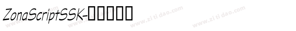 ZonaScriptSSK字体转换