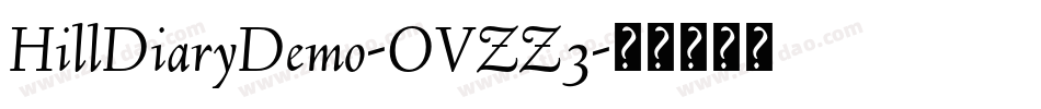 HillDiaryDemo-OVZZ3字体转换
