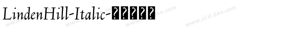 LindenHill-Italic字体转换