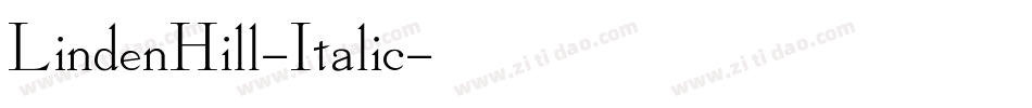 LindenHill-Italic字体转换
