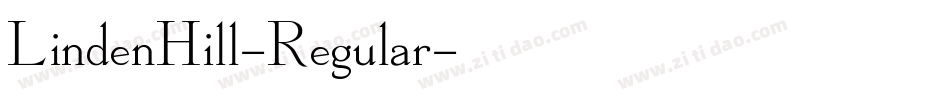 LindenHill-Regular字体转换