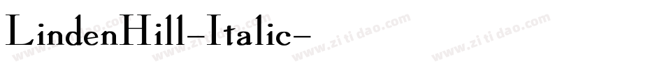 LindenHill-Italic字体转换