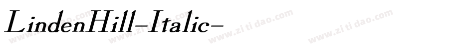 LindenHill-Italic字体转换