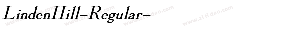 LindenHill-Regular字体转换