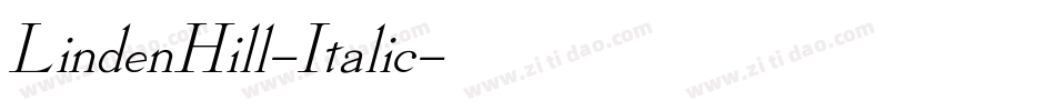 LindenHill-Italic字体转换