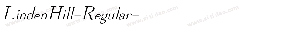 LindenHill-Regular字体转换