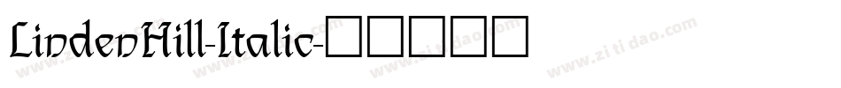 LindenHill-Italic字体转换