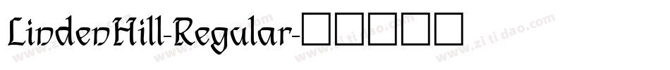 LindenHill-Regular字体转换