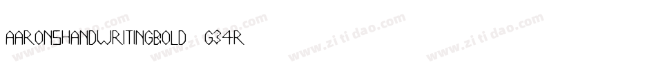 AaronsHandwritingBold-g34R字体转换