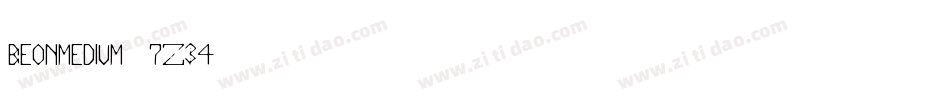 BeonMedium-7Z34字体转换