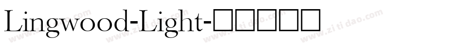 Lingwood-Light字体转换
