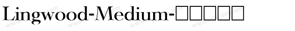 Lingwood-Medium字体转换