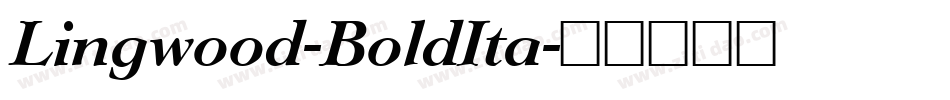 Lingwood-BoldIta字体转换