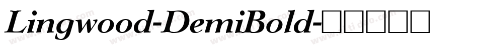 Lingwood-DemiBold字体转换