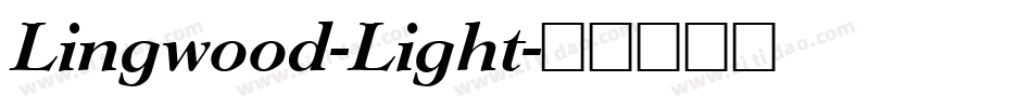 Lingwood-Light字体转换