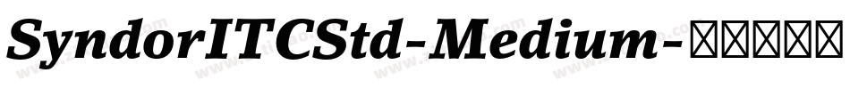 SyndorITCStd-Medium字体转换