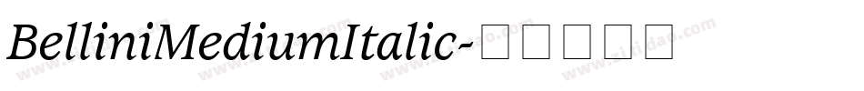 BelliniMediumItalic字体转换