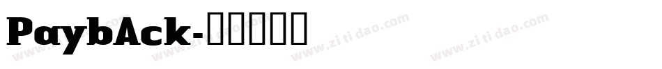 PaybAck字体转换