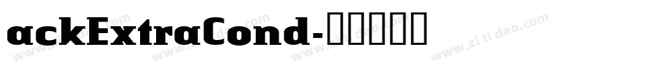 ackExtraCond字体转换