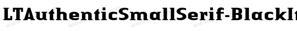LTAuthenticSmallSerif-BlackIt字体转换