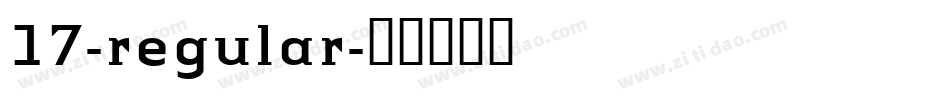 17-regular字体转换