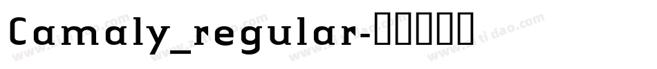 Camaly_regular字体转换