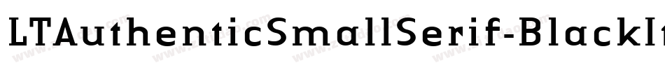LTAuthenticSmallSerif-BlackIt字体转换