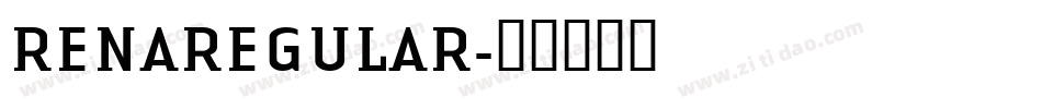RENAREGULAR字体转换