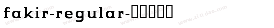 fakir-regular字体转换
