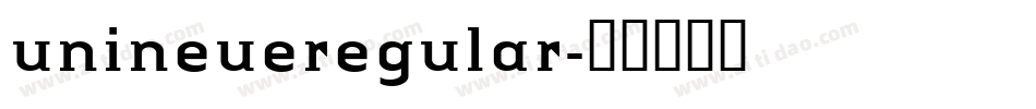 unineueregular字体转换