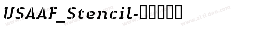 USAAF_Stencil字体转换