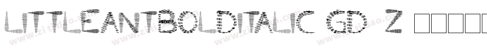 LittleAntBoldItalic-GD2Z字体转换