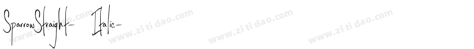 SparrowStraight-Italic字体转换