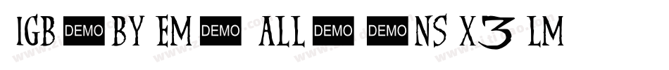 BigbobyDemoBalloons-x3Rlm字体转换